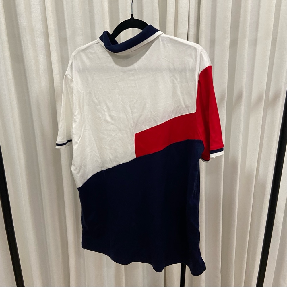 Polo by Ralph Lauren Men's Colorblock Logo Polo Shirt - Red, White, and Blue - Picture 7 of 7